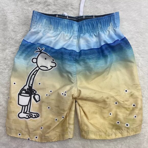 Diary of a Wimpy Kid Front Tie Beach Surf Swimsuit Swim Trunks with Pockets ~ S - Picture 2 of 2